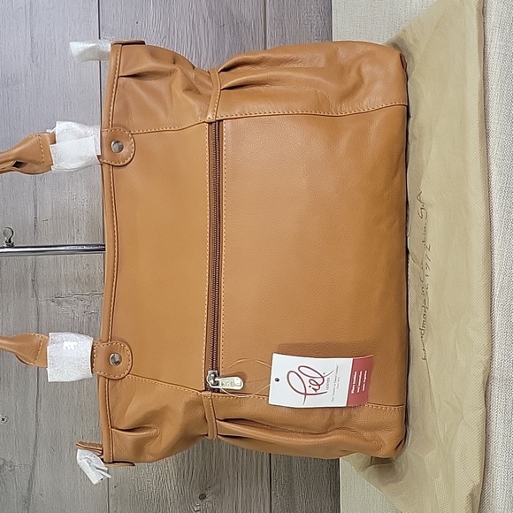 Piel Leather Tan Tote Crossbody Shoulder Bag New - Picture 4 of 13